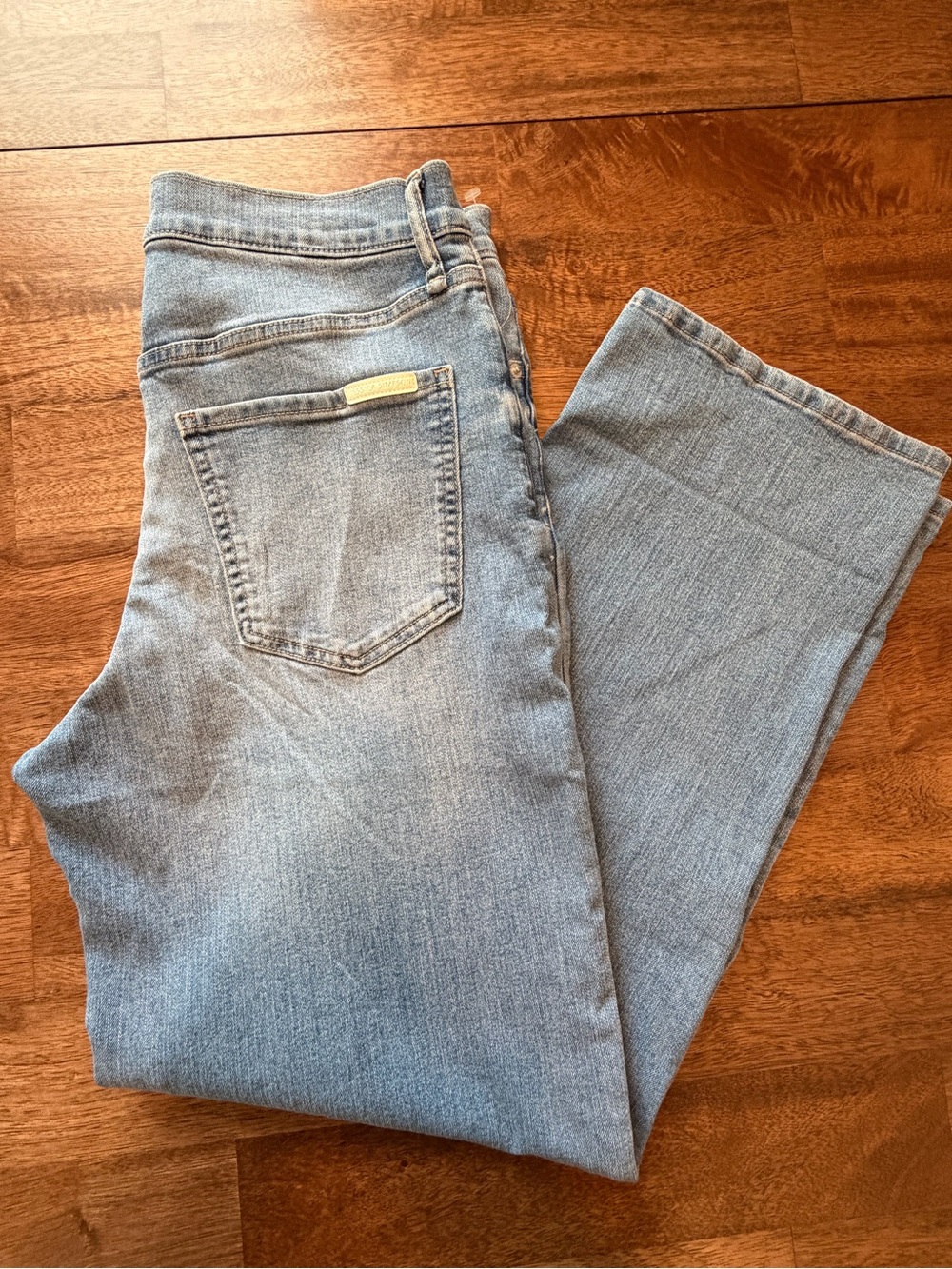 Jessica Simpson Light Blue Straight Leg Cuff Ankle Boyfriend Jeans